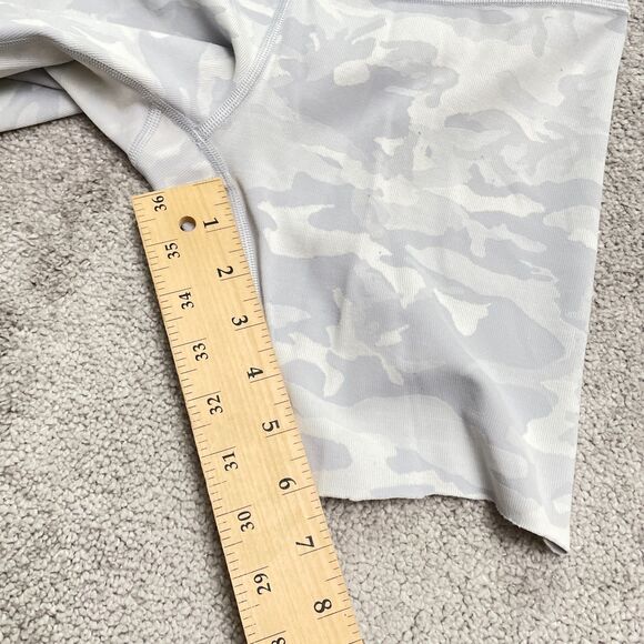 Lululemon Align Compression Biker Shorts Womens 6 Gray Camo Active Athletic Yoga - Picture 9 of 10